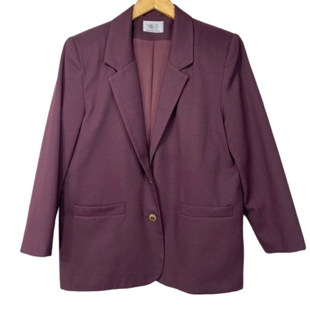 Lana Lee Vintage Petite Burgundy Suit Jacket